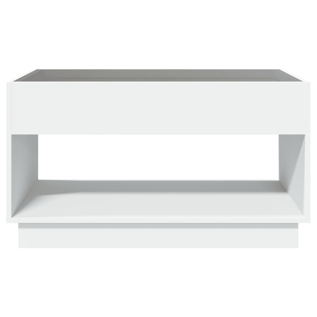 Table basse avec LED infini blanc 90x50x50 cm - Tables basses