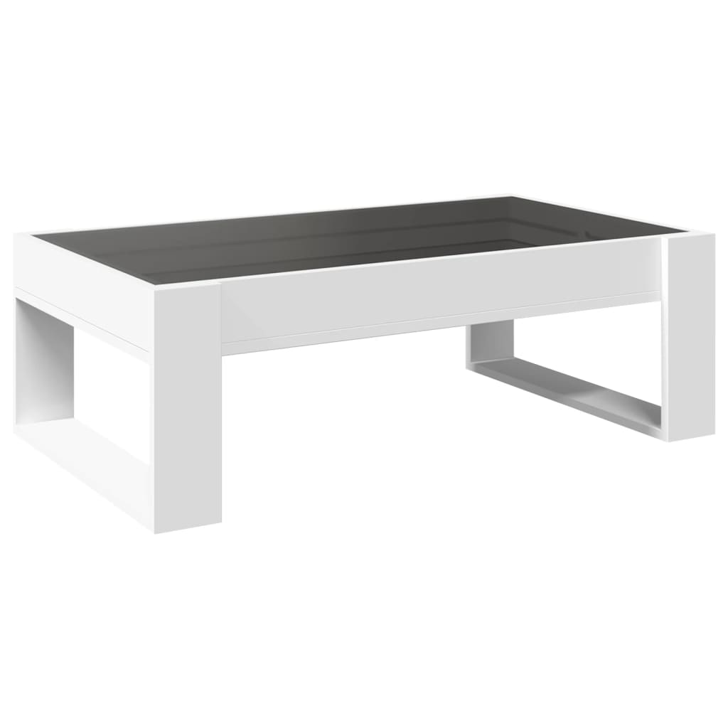 Table basse avec LED infini blanc 90x53x30 cm - Tables basses