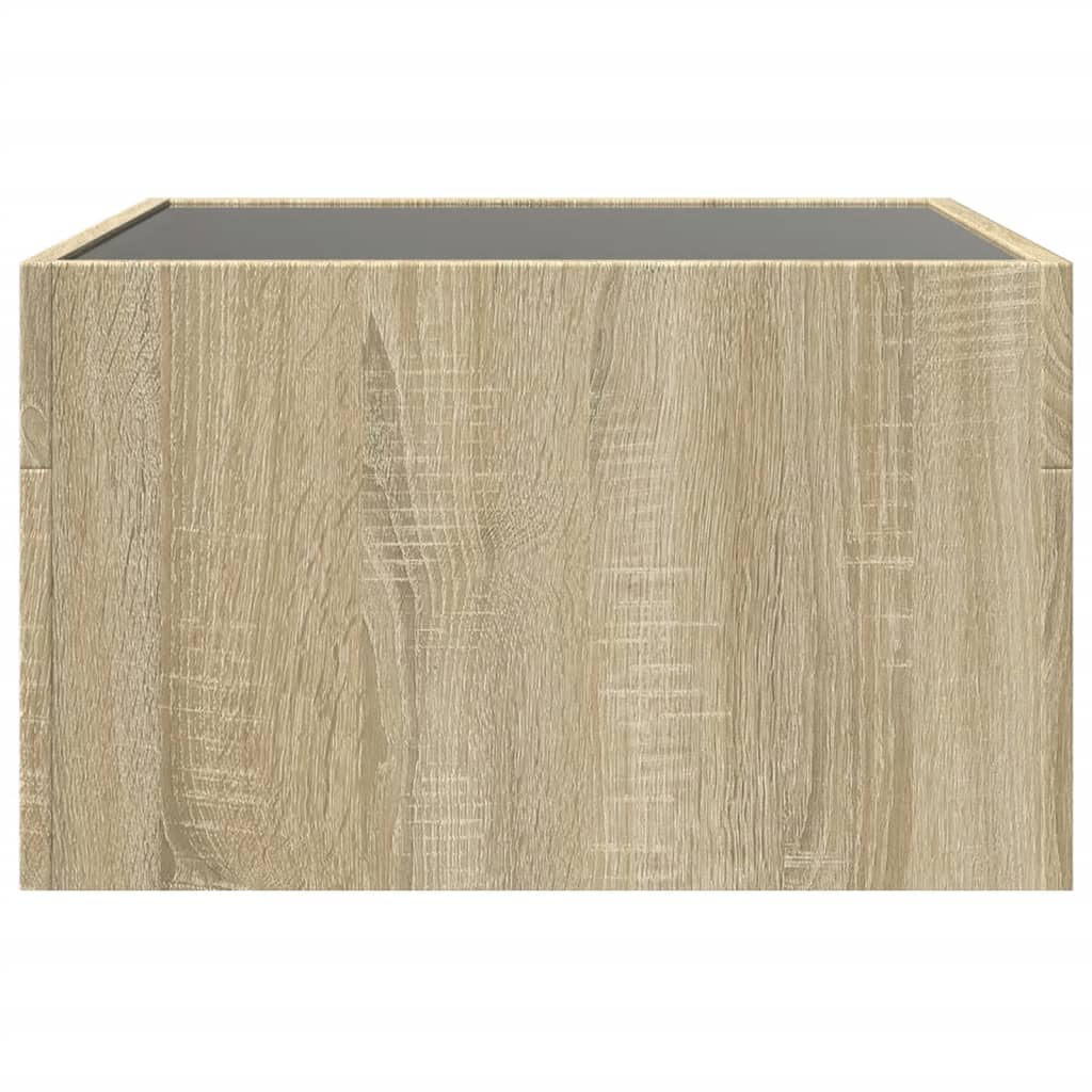 Table basse avec LED infini chêne sonoma 50x50x30 cm - Tables basses
