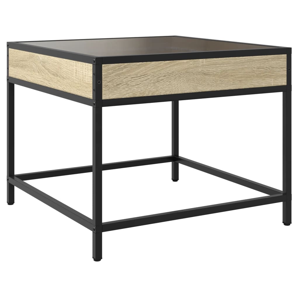 Table basse avec LED infini chêne sonoma 50x50x41 cm - Tables basses