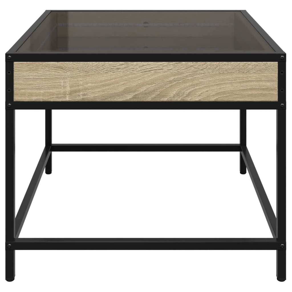 Table basse avec LED infini chêne sonoma 50x50x41 cm - Tables basses