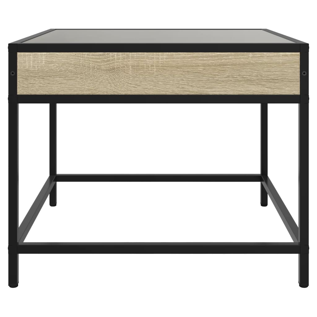 Table basse avec LED infini chêne sonoma 50x50x41 cm - Tables basses