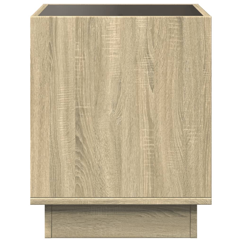 Table basse avec LED infini chêne sonoma 50x50x50 cm - Tables basses