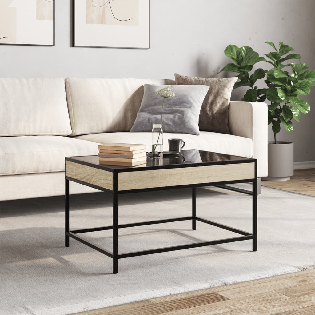 Table basse avec LED infini chêne sonoma 70x50x41 cm - Tables basses