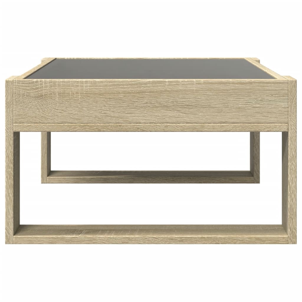 Table basse avec LED infini chêne sonoma 70x53x30 cm - Tables basses