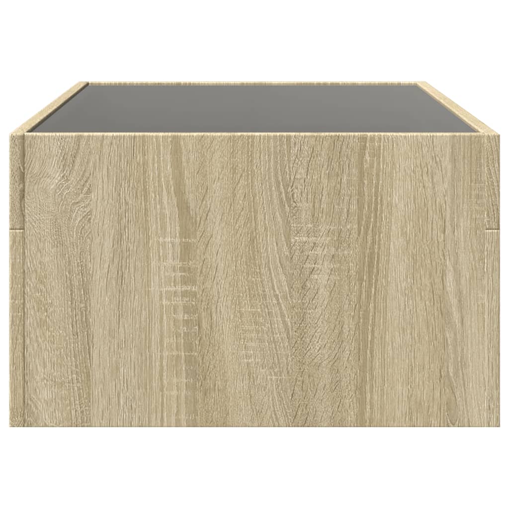 Table basse avec LED infini chêne sonoma 90x50x30 cm - Tables basses