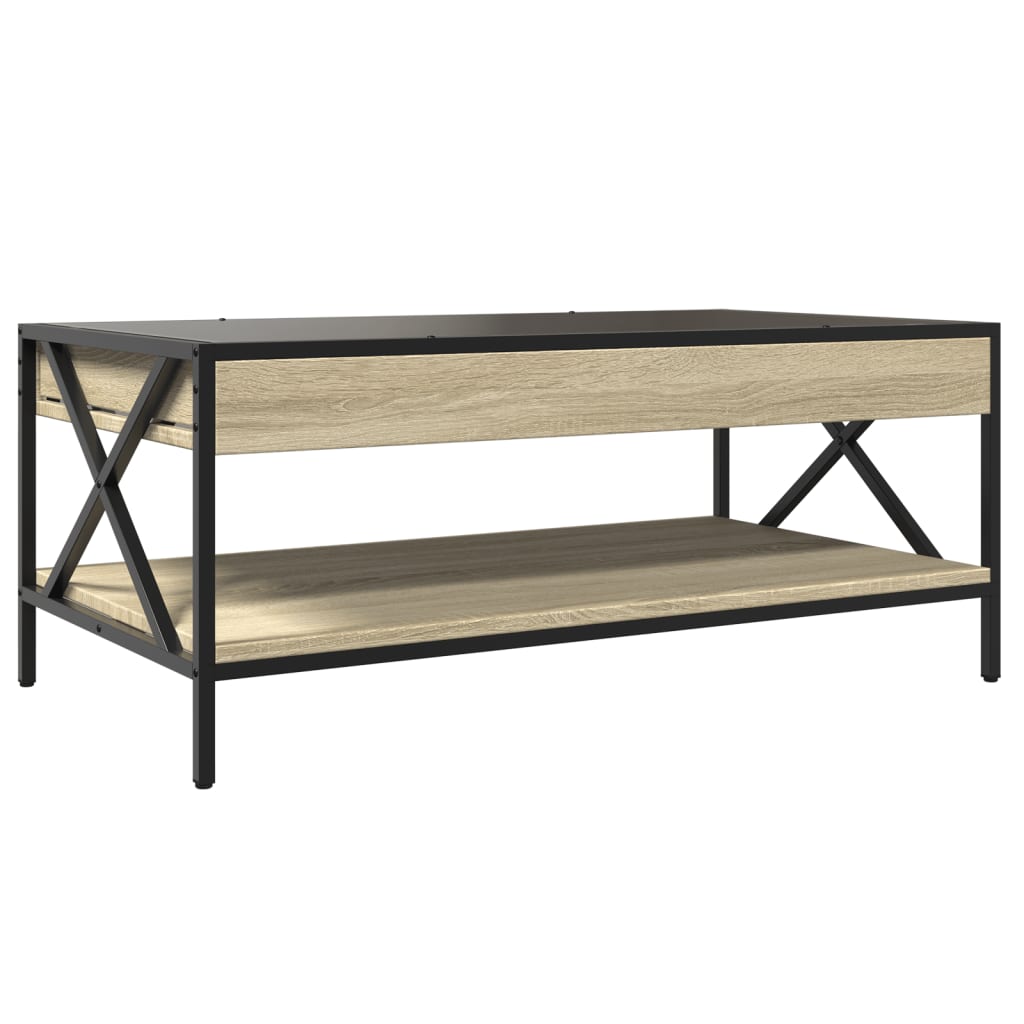 Table basse avec LED infini chêne sonoma 90x50x38 cm - Tables basses