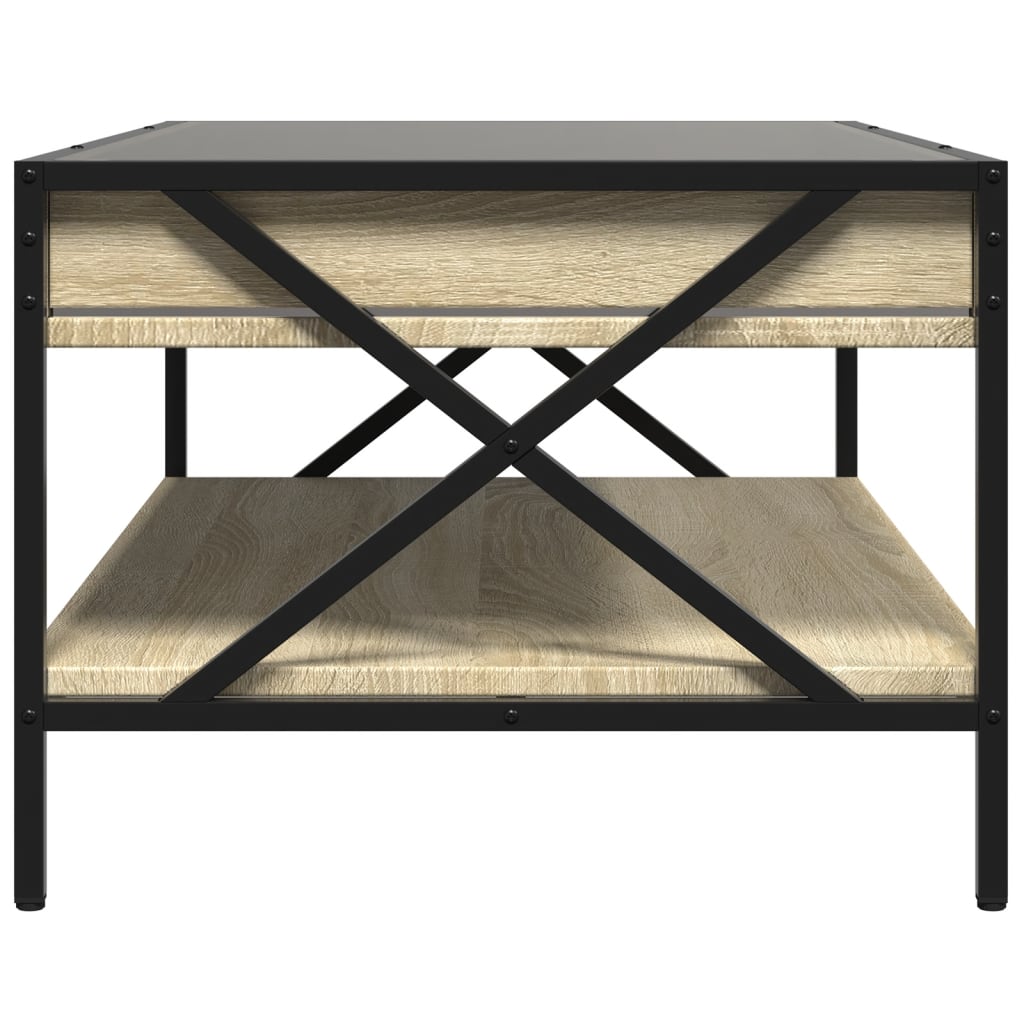 Table basse avec LED infini chêne sonoma 90x50x38 cm - Tables basses