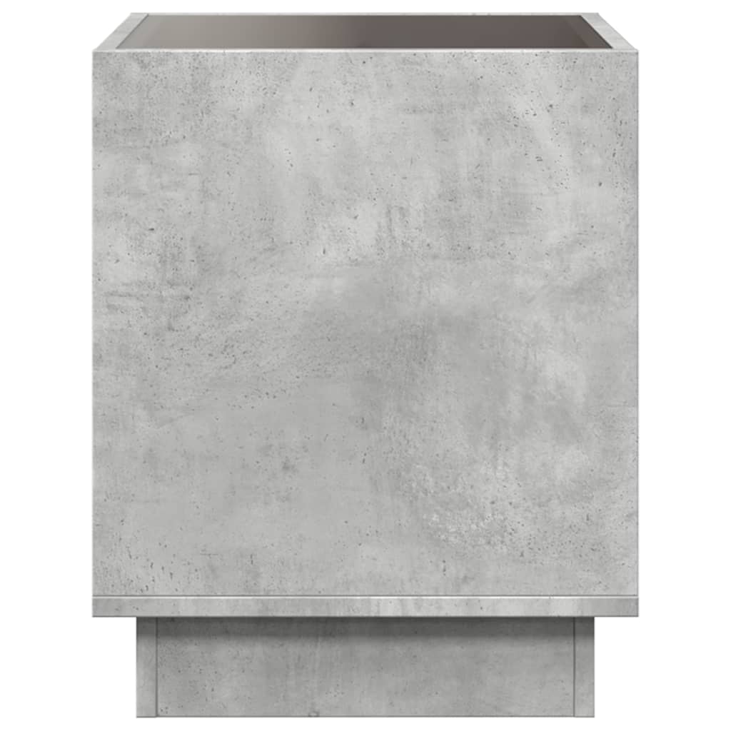 Table basse avec LED infini gris béton 40x40x50 cm - Tables basses