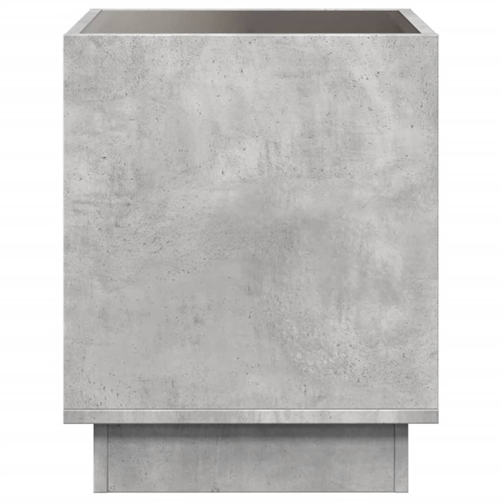 Table basse avec LED infini gris béton 50x50x50 cm - Tables basses