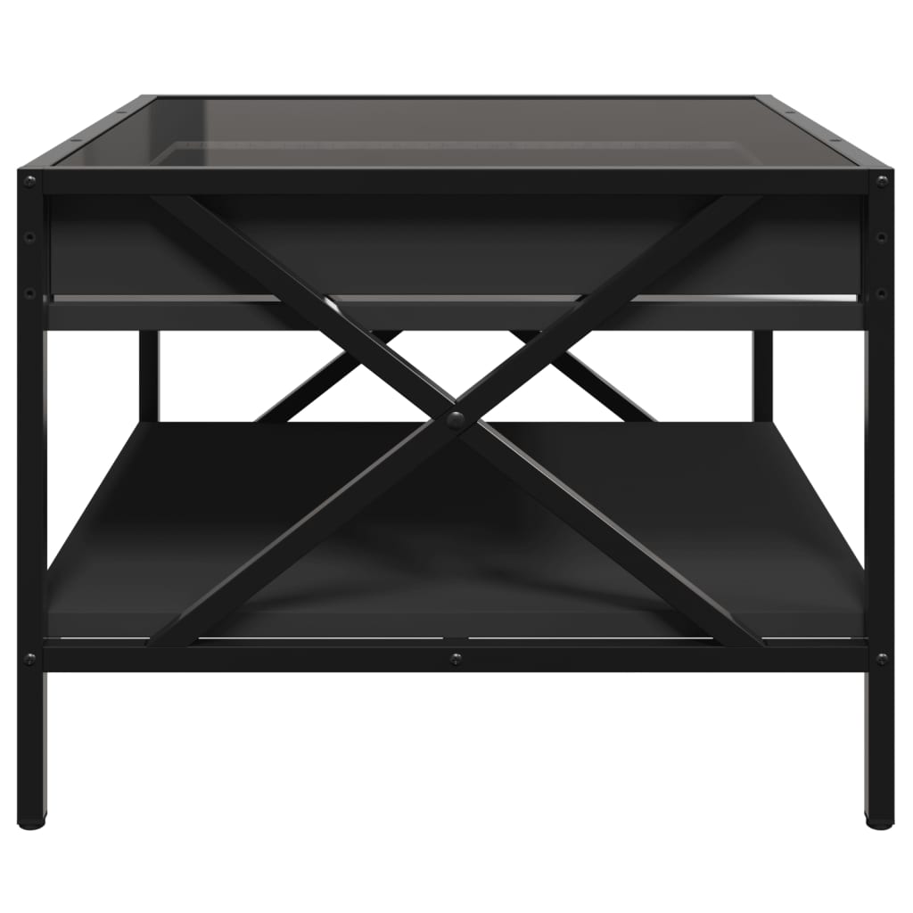 Table basse avec LED infini noir 50x50x38 cm - Tables basses