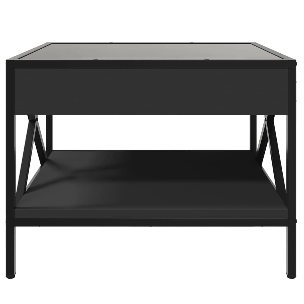 Table basse avec LED infini noir 50x50x38 cm - Tables basses