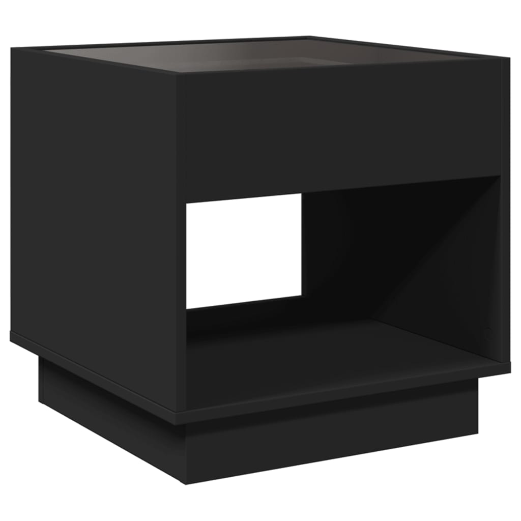 Table basse avec LED infini noir 50x50x50 cm - Tables basses