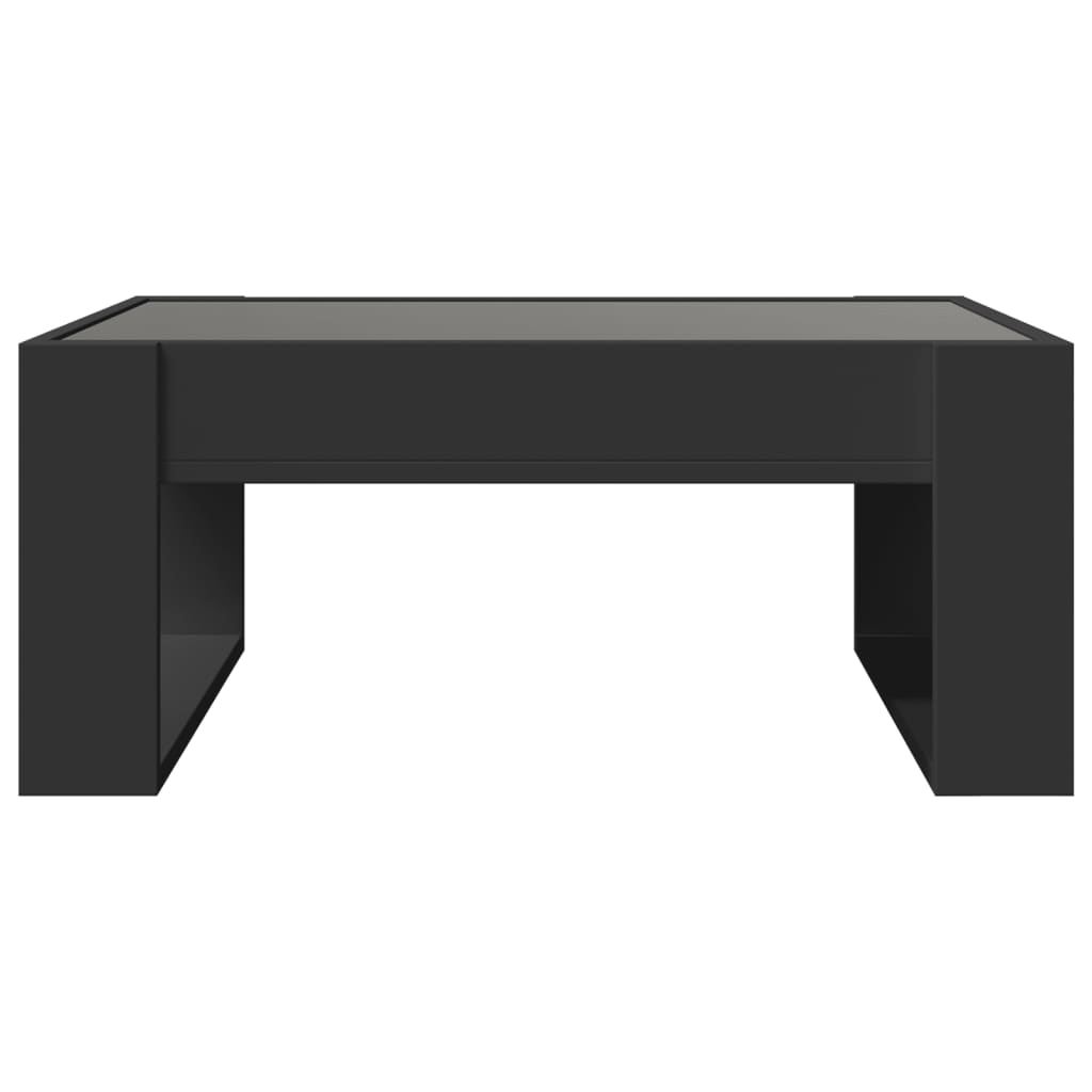 Table basse avec LED infini noir 70x53x30 cm - Tables basses