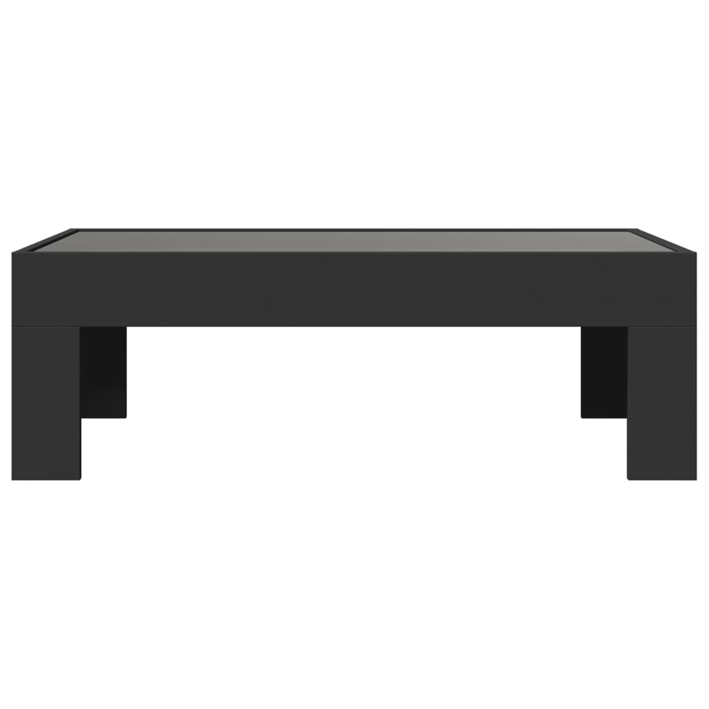 Table basse avec LED infini noir 90x50x30 cm - Tables basses