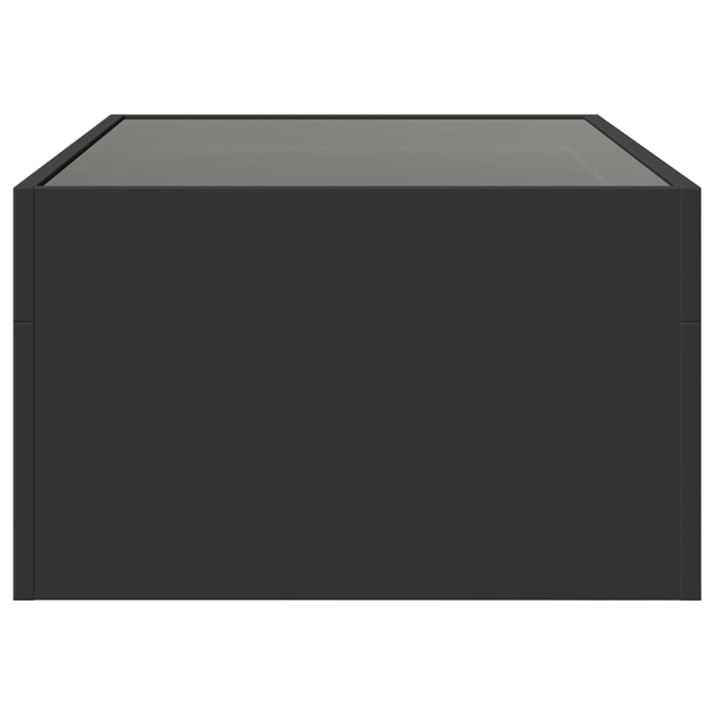 Table basse avec LED infini noir 90x50x30 cm - Tables basses