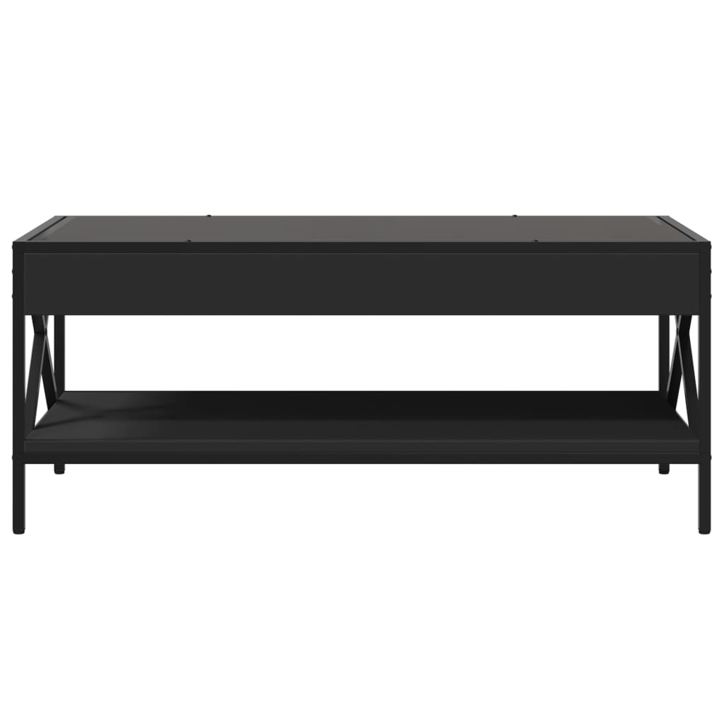 Table basse avec LED infini noir 90x50x38 cm - Tables basses
