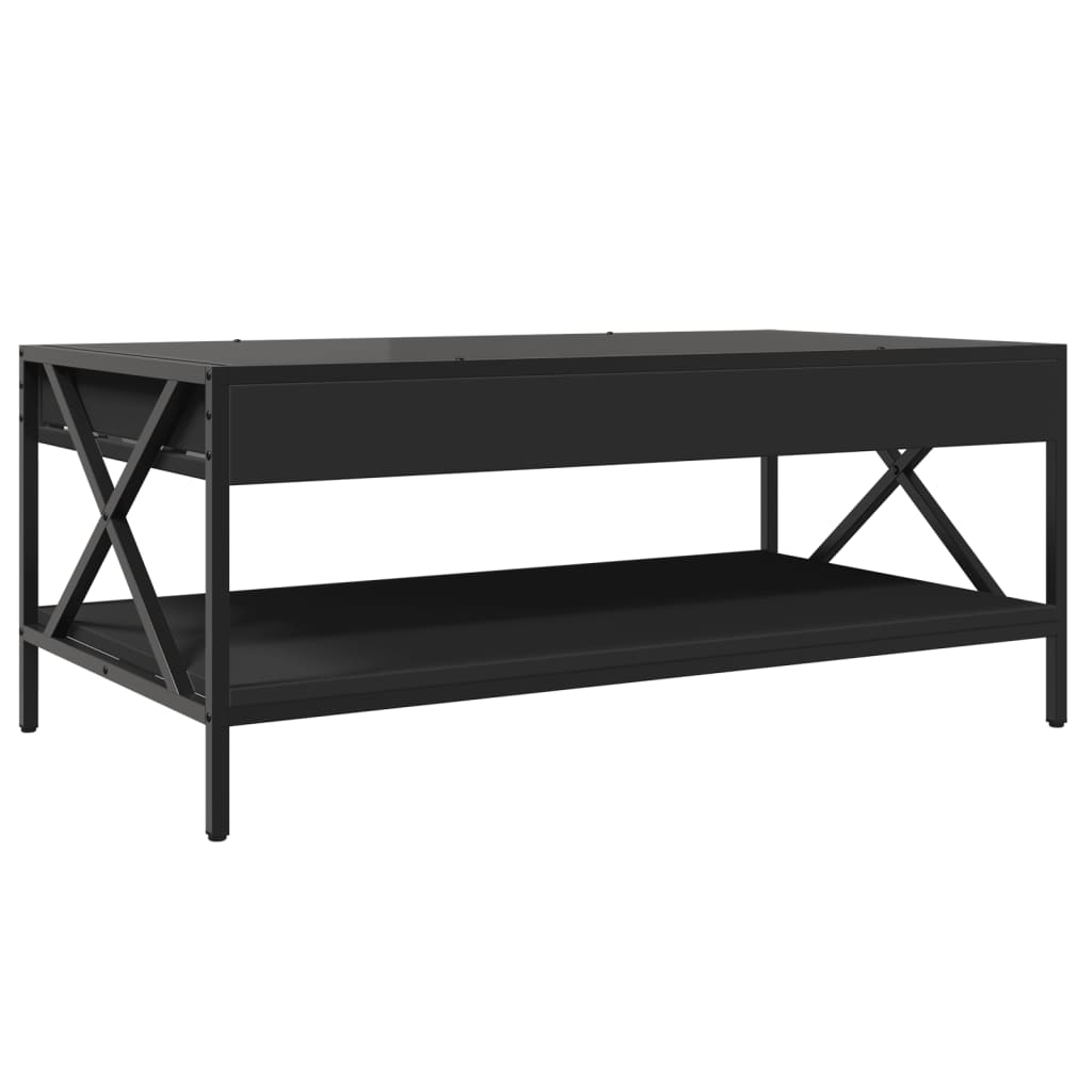 Table basse avec LED infini noir 90x50x38 cm - Tables basses