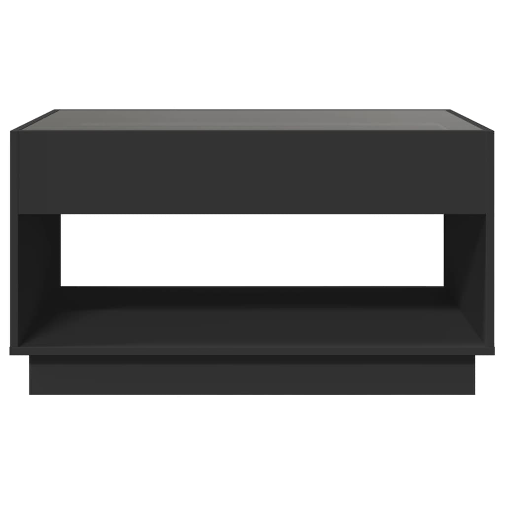 Table basse avec LED infini noir 90x50x50 cm - Tables basses