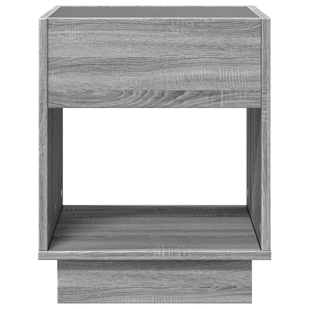 Table basse avec LED infini sonoma gris 40x40x50 cm - Tables basses