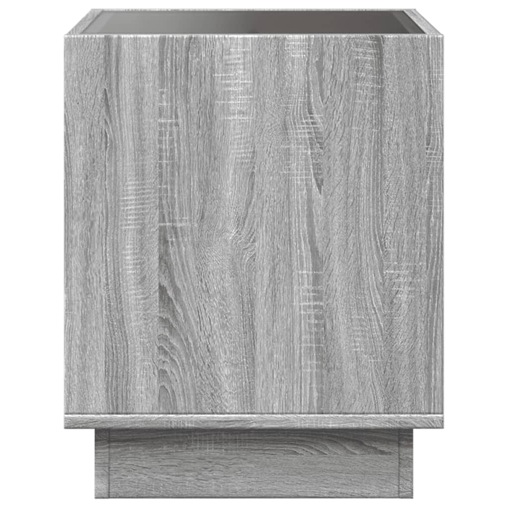 Table basse avec LED infini sonoma gris 40x40x50 cm - Tables basses