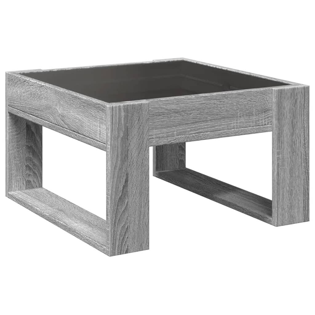 Table basse avec LED infini sonoma gris 50x53x30 cm - Tables basses