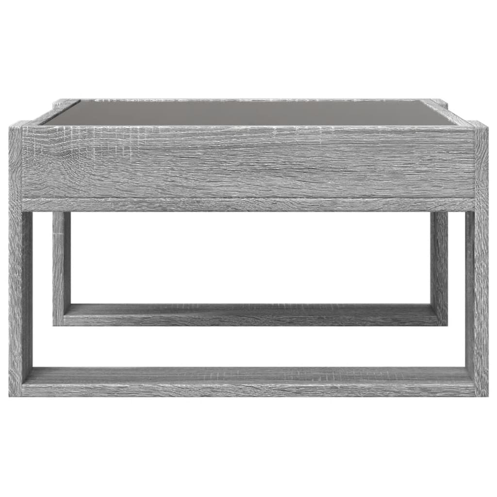 Table basse avec LED infini sonoma gris 50x53x30 cm - Tables basses