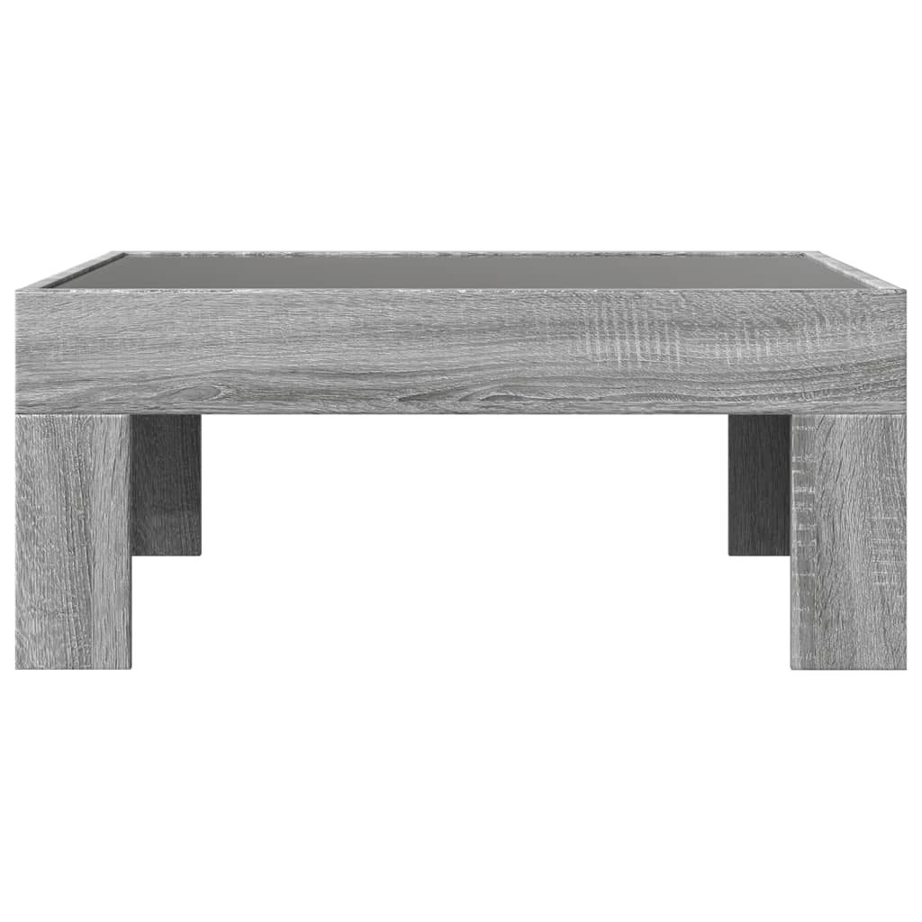 Table basse avec LED infini sonoma gris 70x50x30 cm - Tables basses