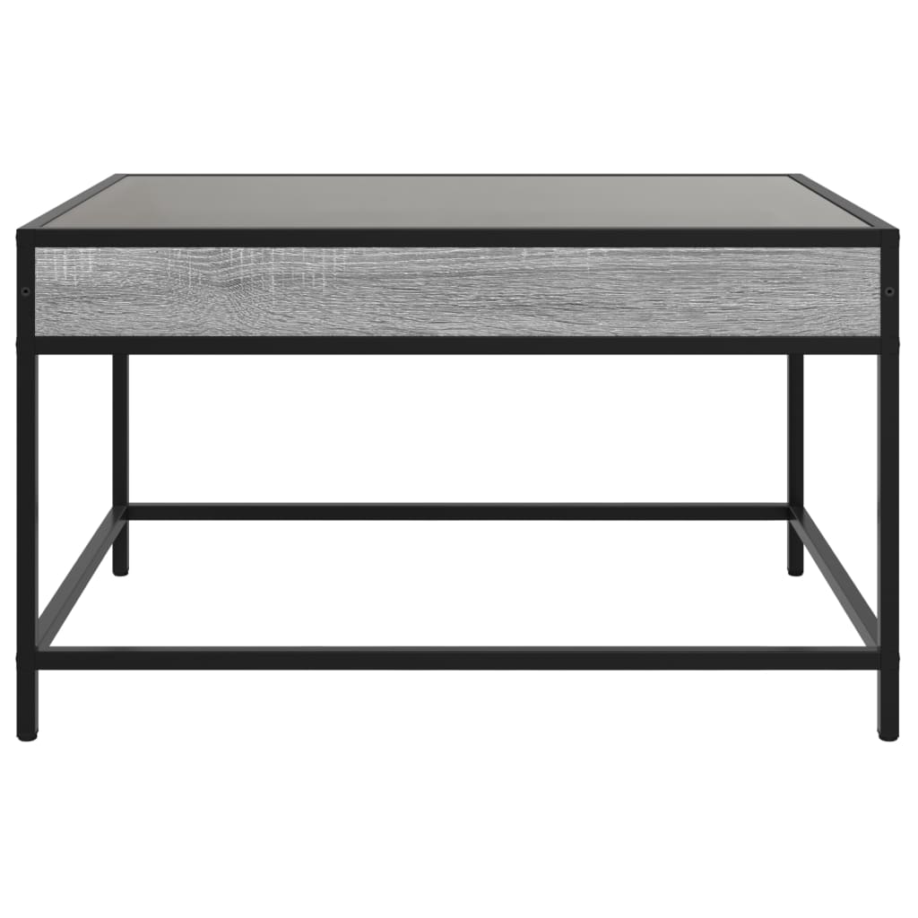 Table basse avec LED infini sonoma gris 70x50x41 cm - Tables basses