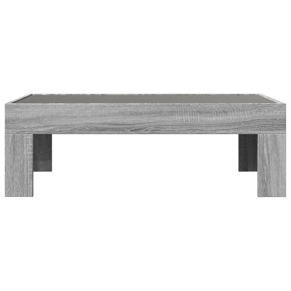 Table basse avec LED infini sonoma gris 90x50x30 cm - Tables basses