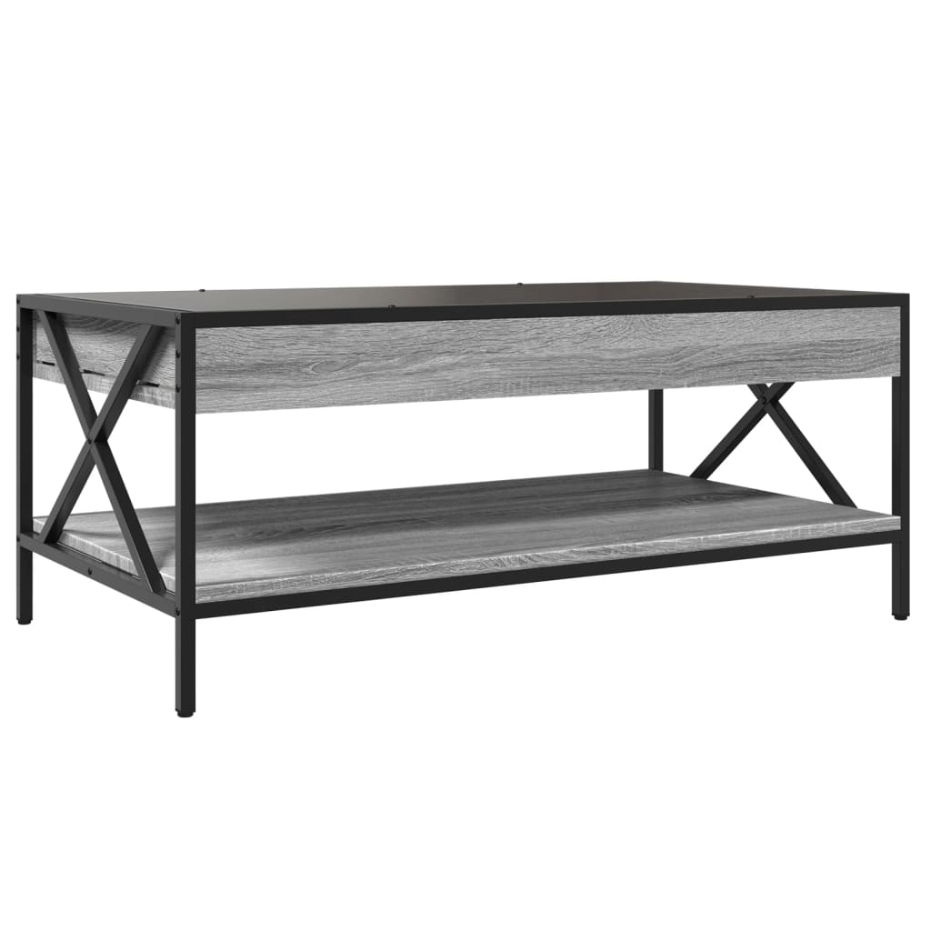 Table basse avec LED infini sonoma gris 90x50x38 cm - Tables basses
