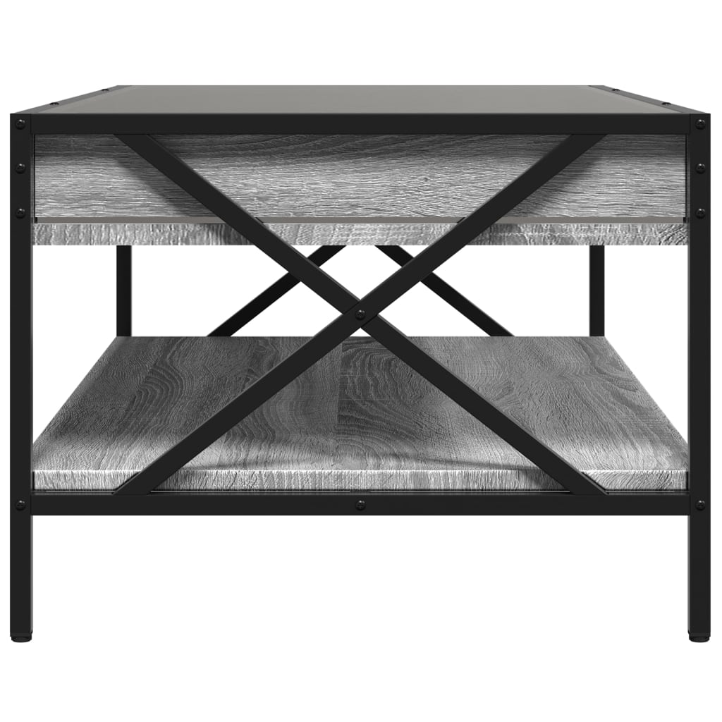 Table basse avec LED infini sonoma gris 90x50x38 cm - Tables basses