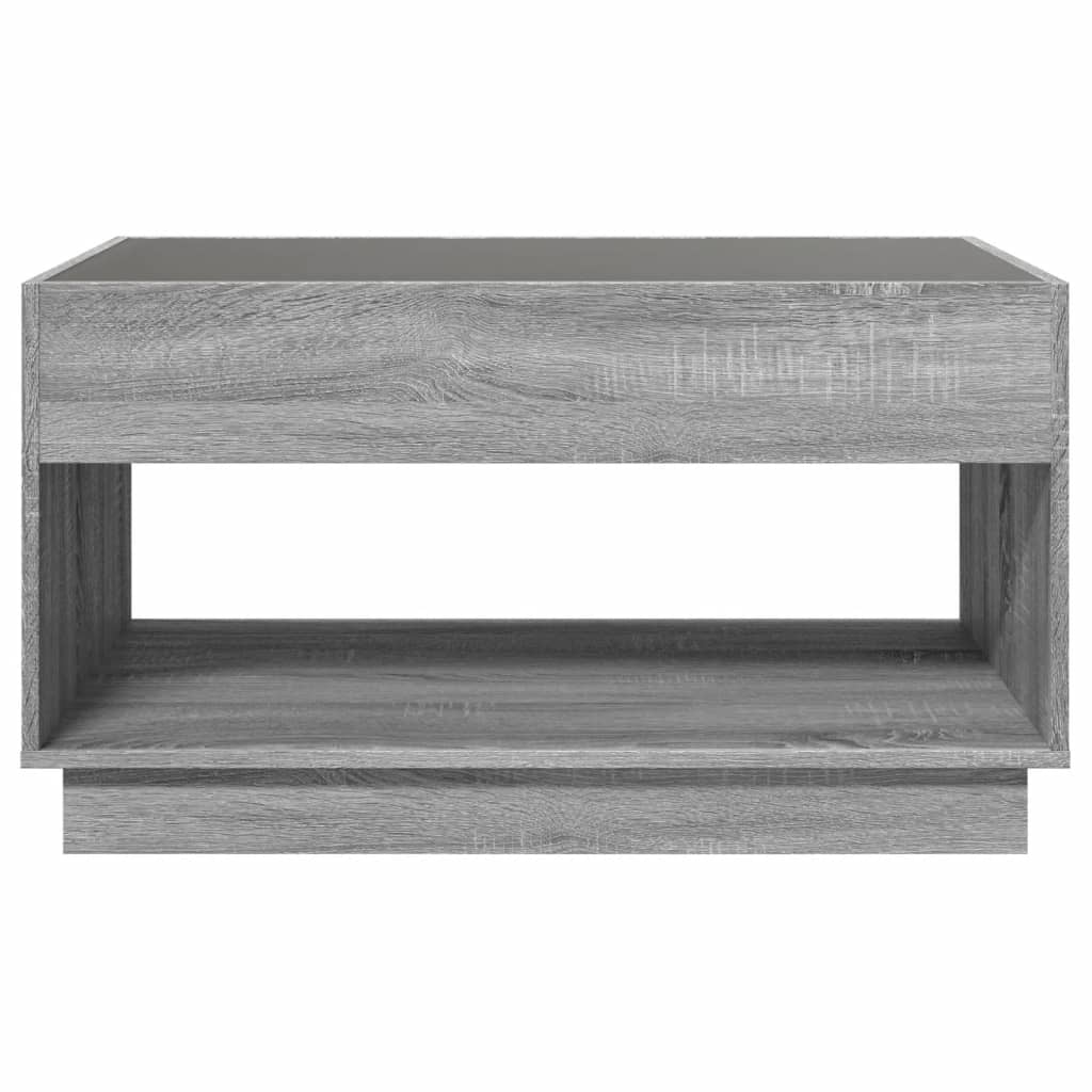 Table basse avec LED infini sonoma gris 90x50x50 cm - Tables basses