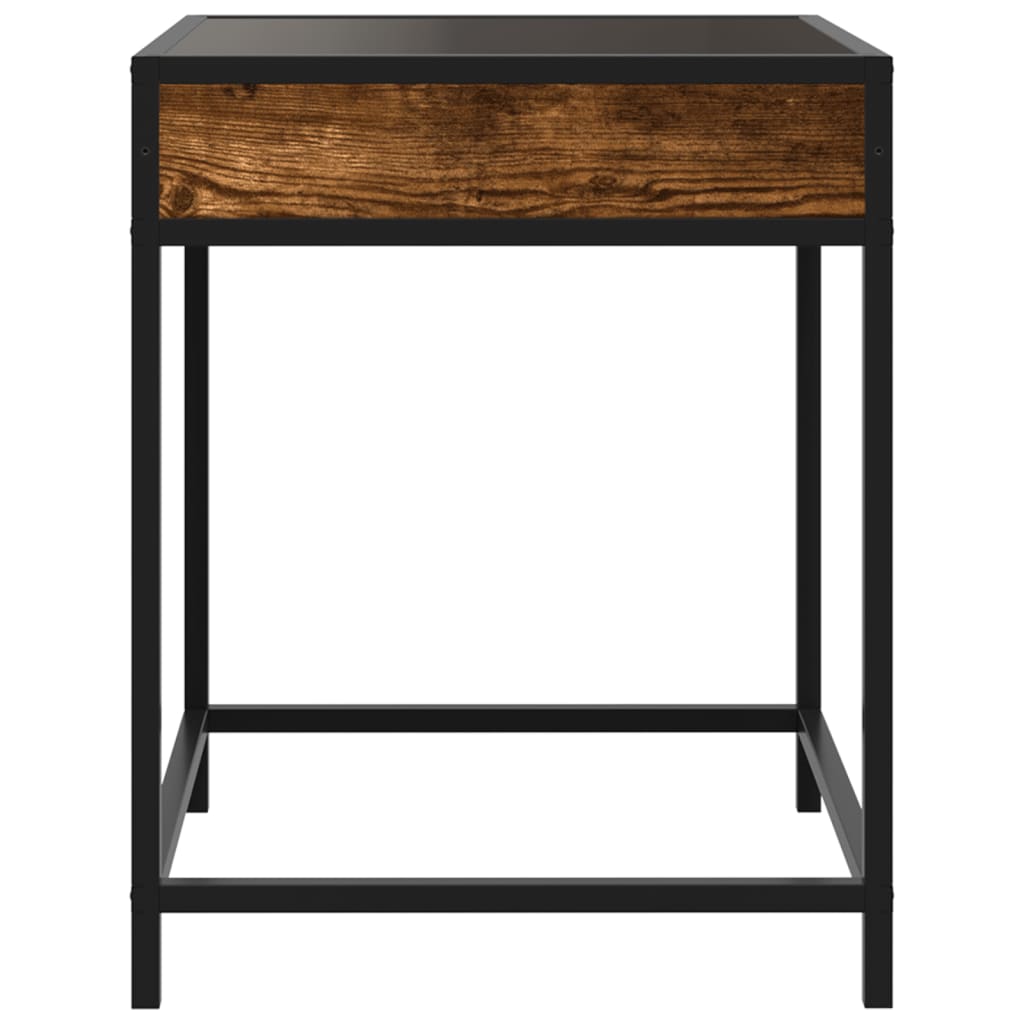 Table basse avec LED Infinity chêne fumé 40x40x51 cm - Tables basses
