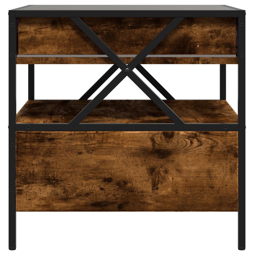 Table basse avec LED Infinity chêne fumé 50x50x51 cm - Tables basses