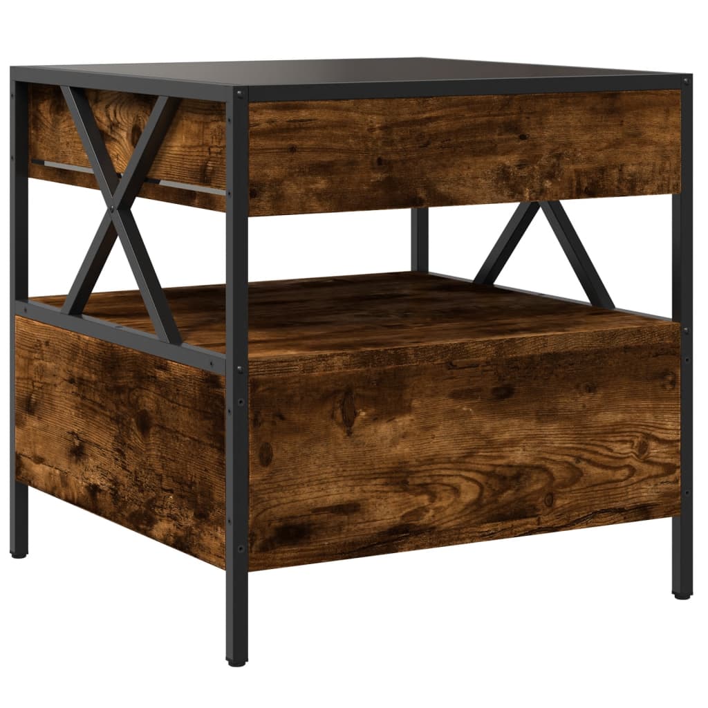 Table basse avec LED Infinity chêne fumé 50x50x51 cm - Tables basses