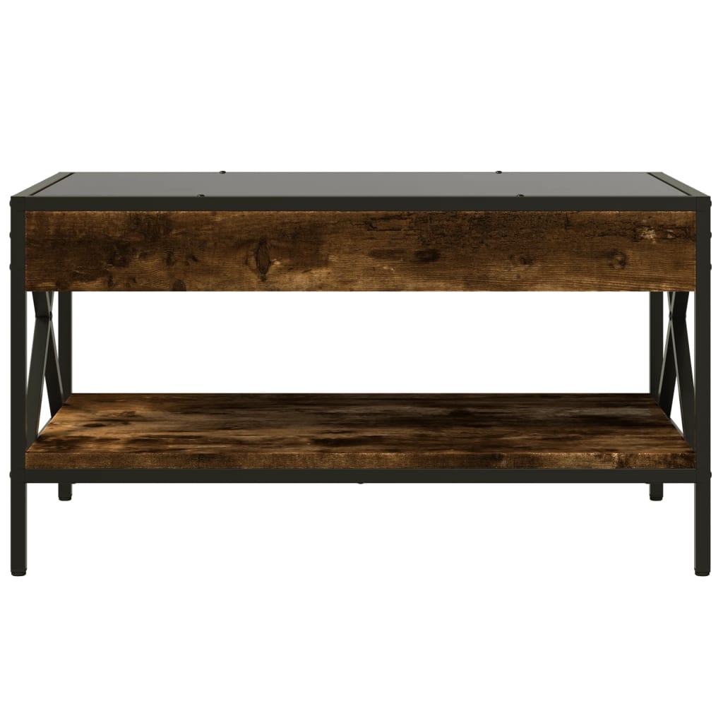 Table basse avec LED Infinity chêne fumé 70x50x38 cm - Tables basses
