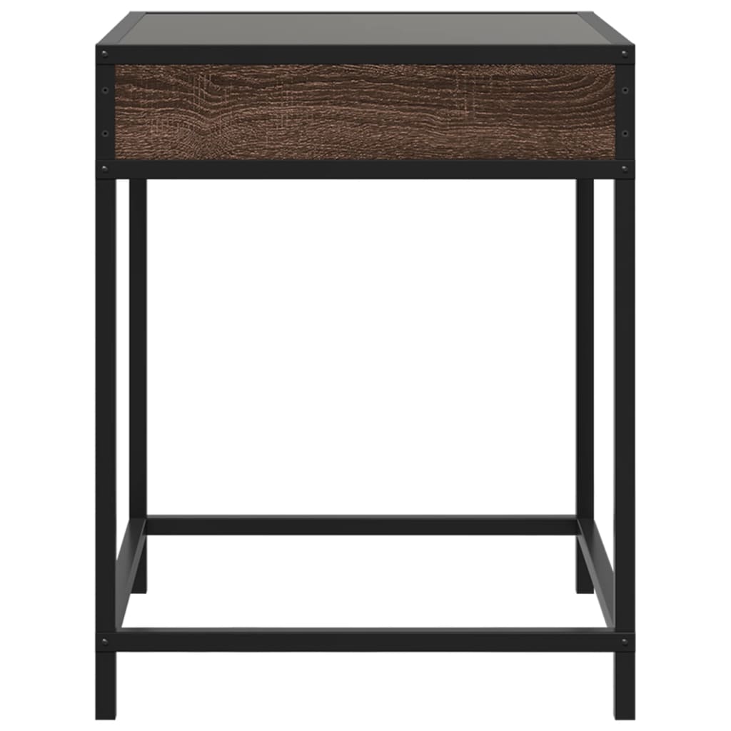Table basse avec LED Infinity chêne marron 40x40x51 cm - Tables basses