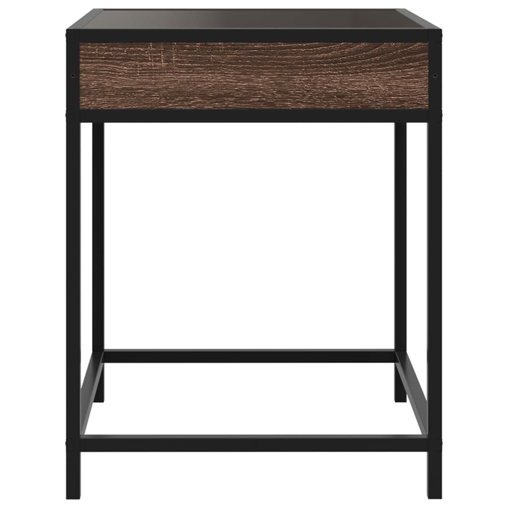 Table basse avec LED Infinity chêne marron 40x40x51 cm - Tables basses