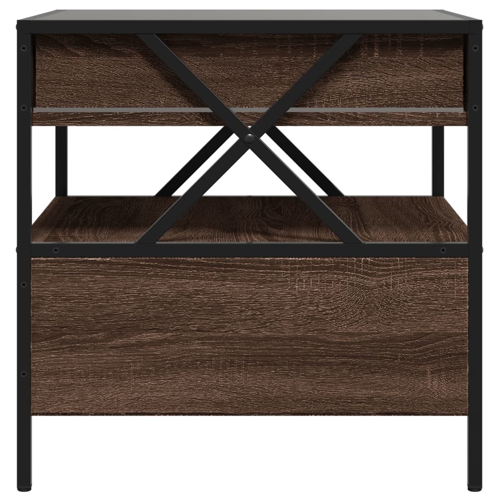 Table basse avec LED Infinity chêne marron 50x50x51 cm - Tables basses