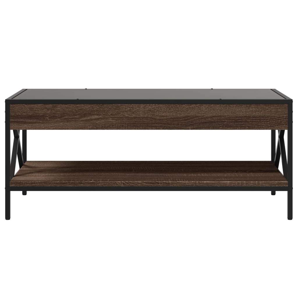 Table basse avec LED Infinity chêne marron 90x50x38 cm - Tables basses
