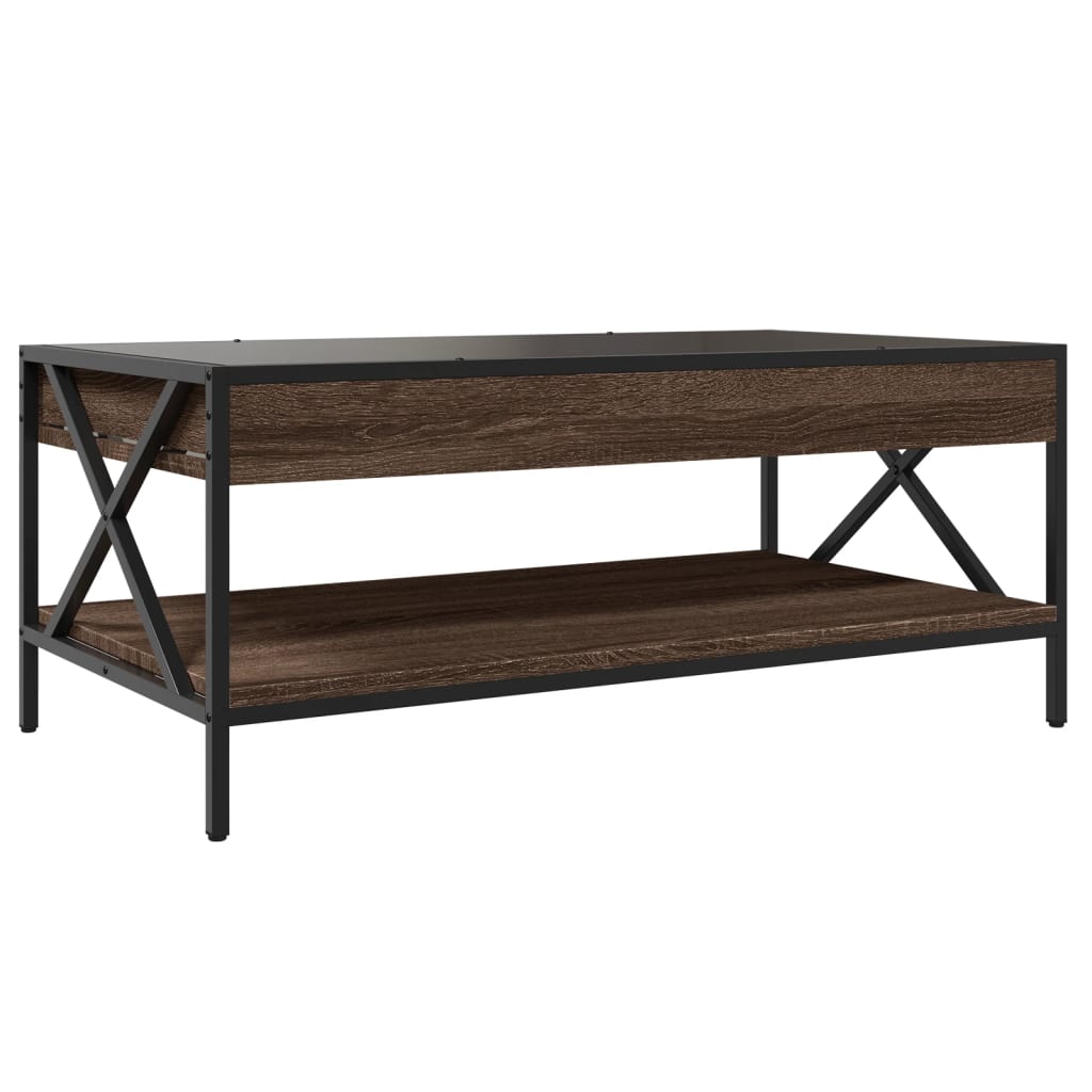 Table basse avec LED Infinity chêne marron 90x50x38 cm - Tables basses