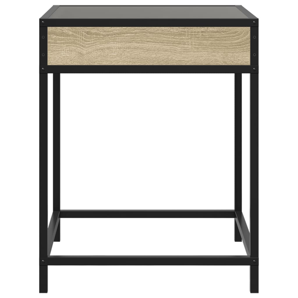 Table basse avec LED Infinity chêne sonoma 40x40x51 cm - Tables basses