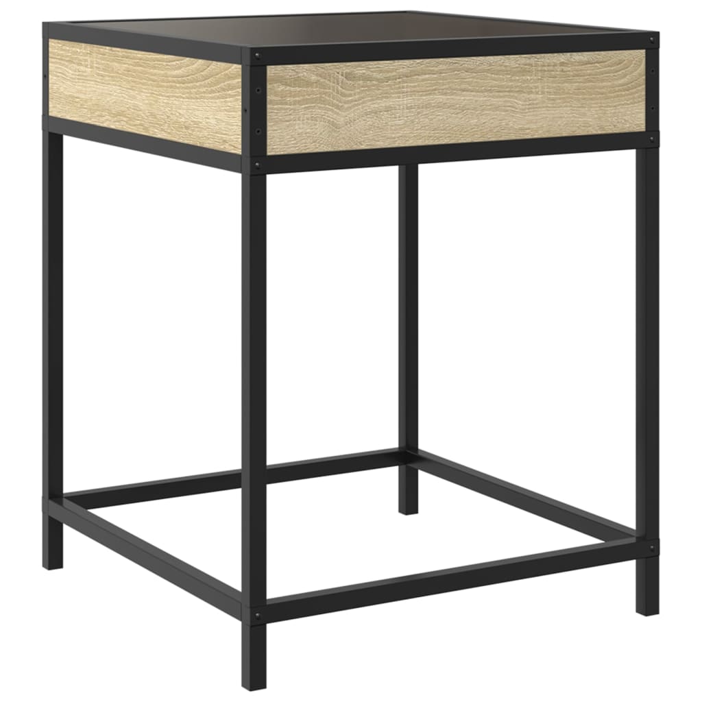 Table basse avec LED Infinity chêne sonoma 40x40x51 cm - Tables basses