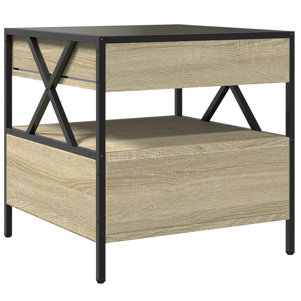 Table basse avec LED Infinity chêne sonoma 50x50x51 cm - Tables basses