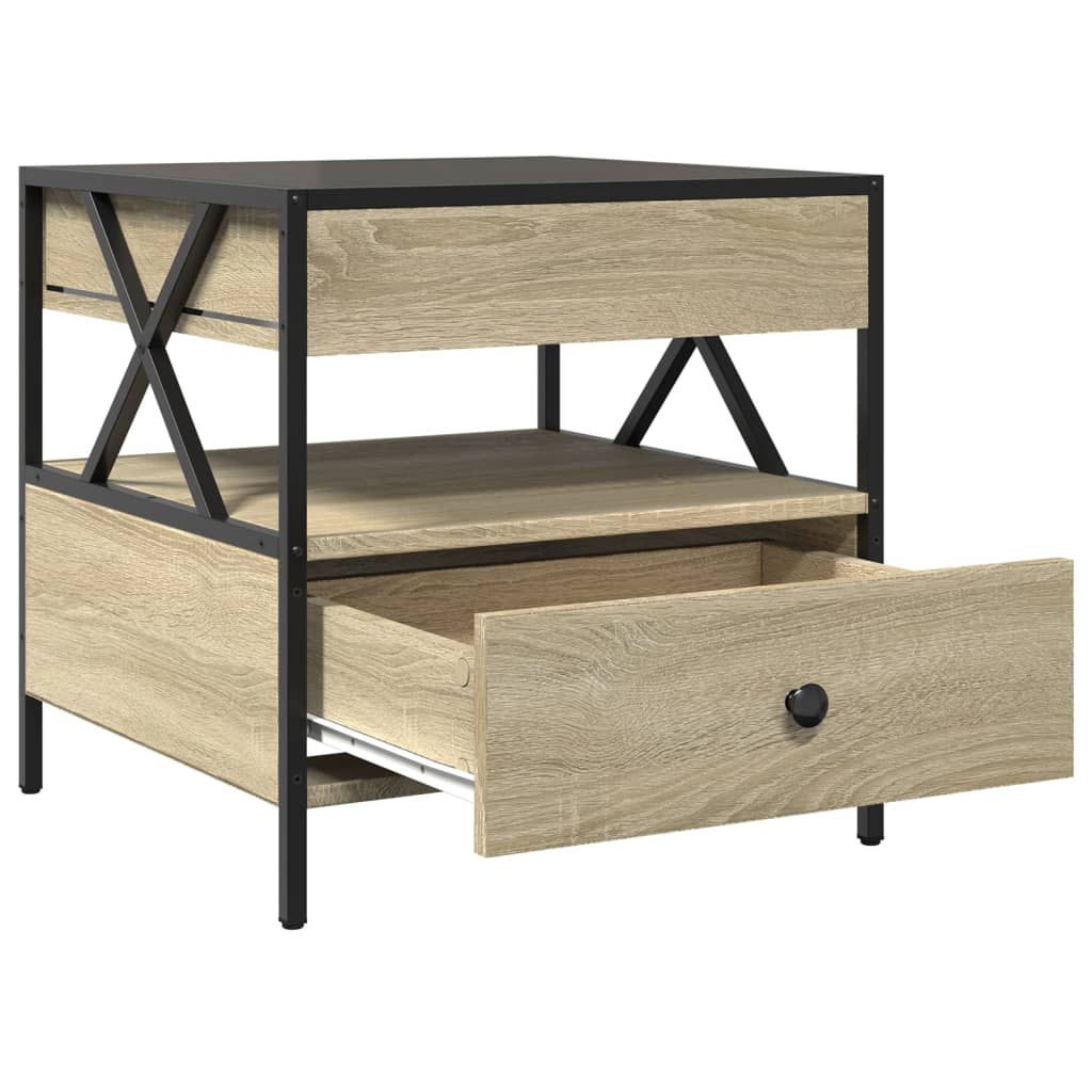 Table basse avec LED Infinity chêne sonoma 50x50x51 cm - Tables basses
