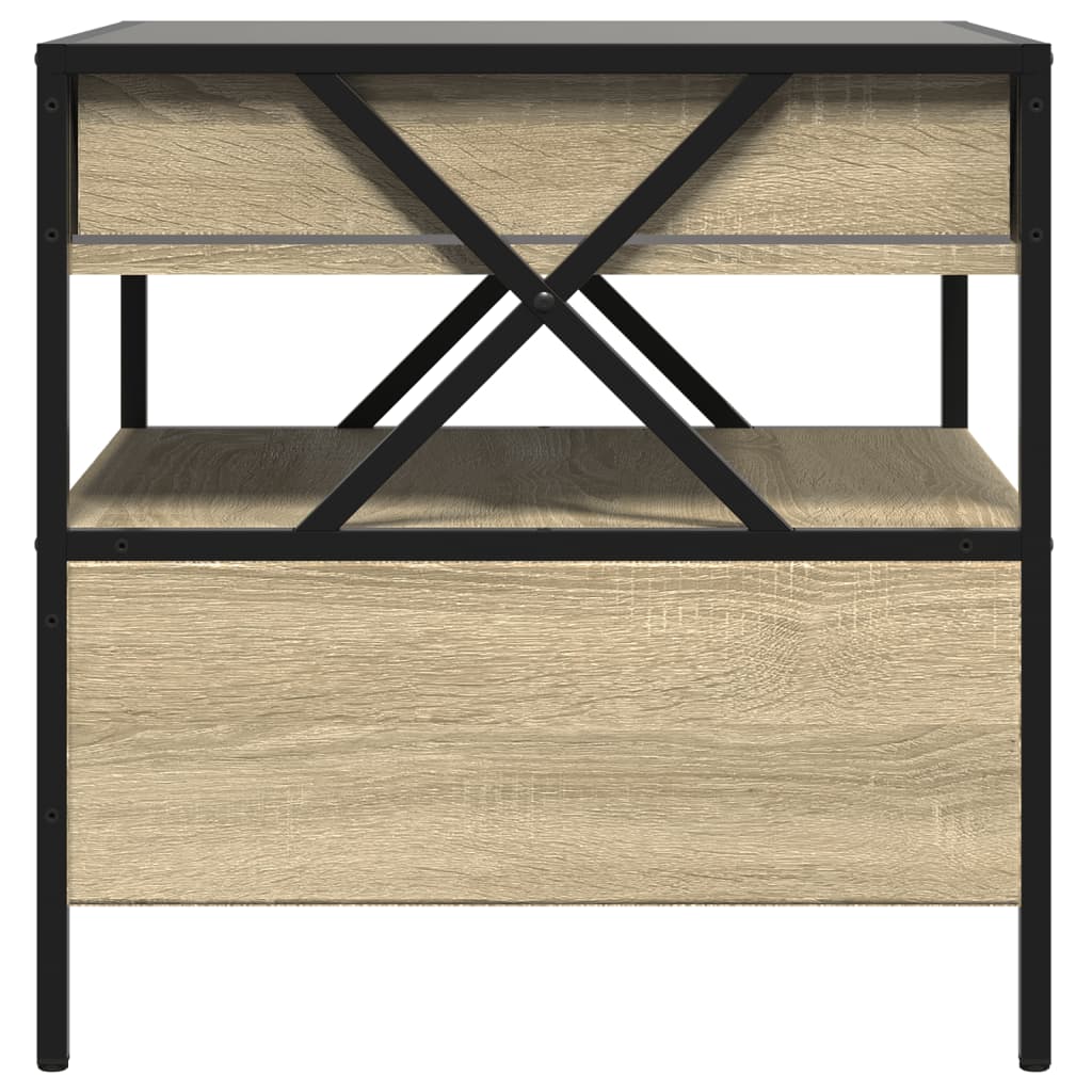 Table basse avec LED Infinity chêne sonoma 50x50x51 cm - Tables basses