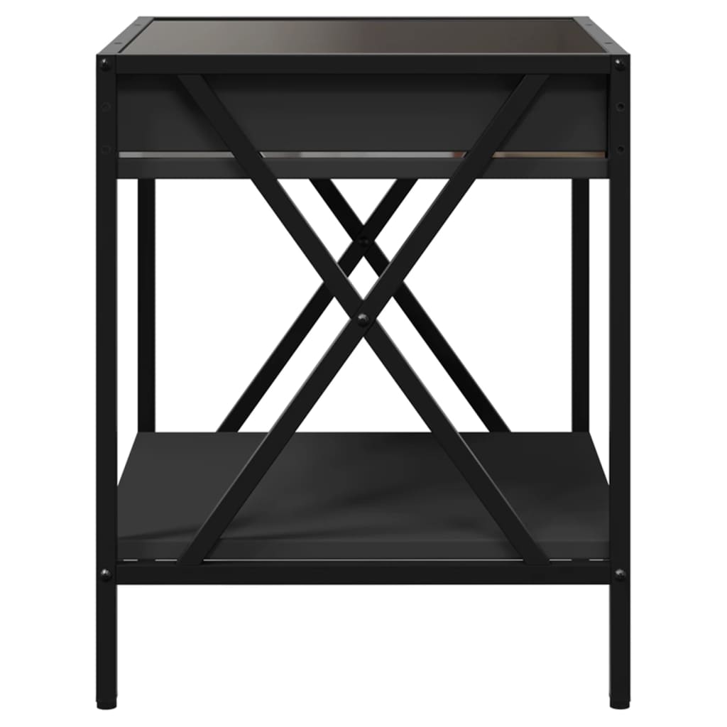 Table basse avec LED Infinity noir 40x40x49 cm - Tables basses