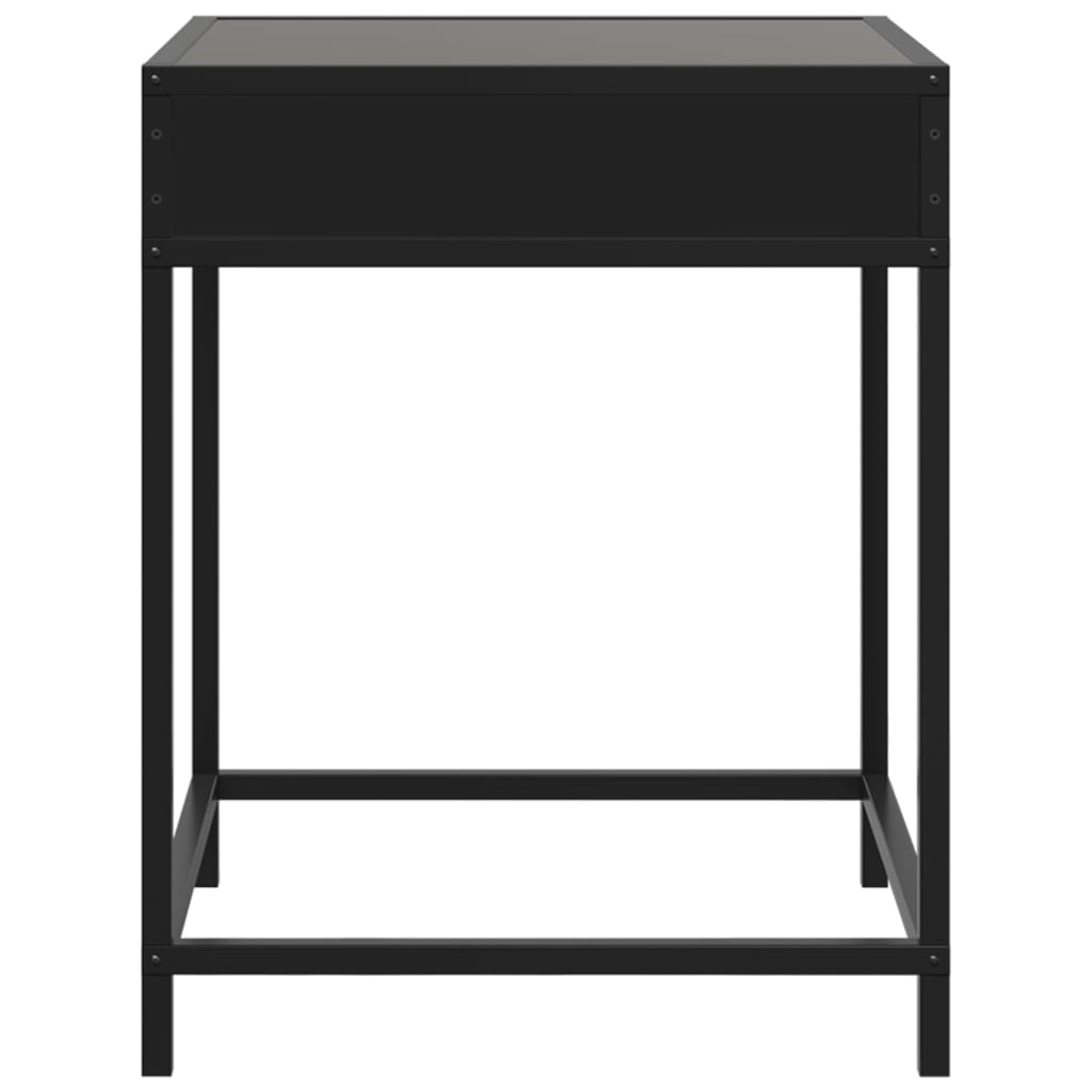Table basse avec LED Infinity noir 40x40x51 cm - Tables basses