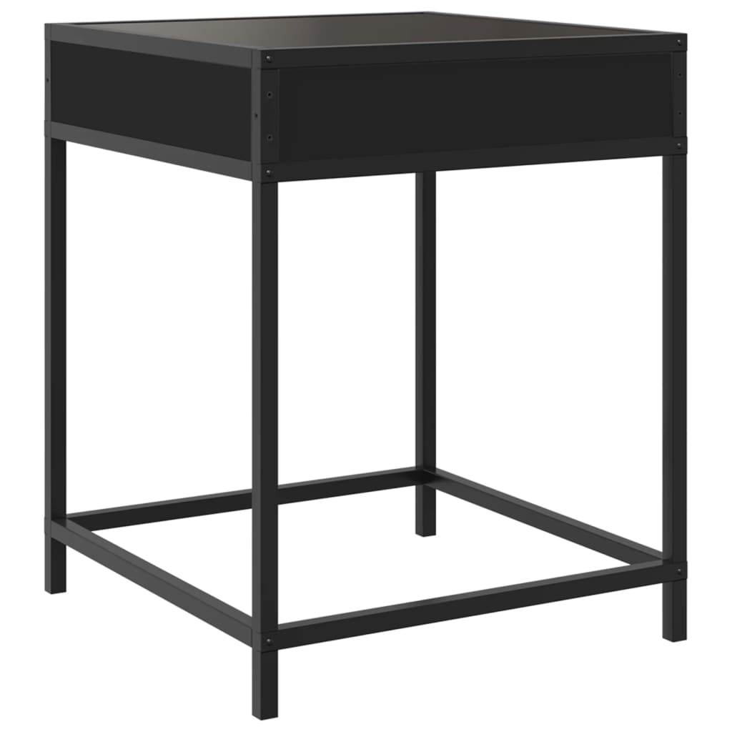 Table basse avec LED Infinity noir 40x40x51 cm - Tables basses